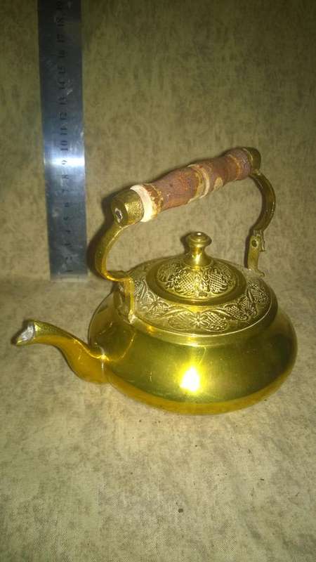 Beautiful Brass Tea Pot With Stunning Detail!!!