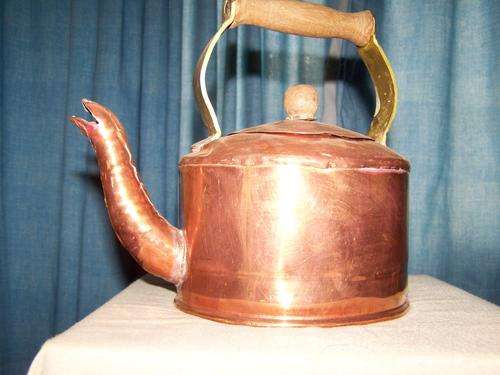 Antique Stunning Copper and Brass Kettle