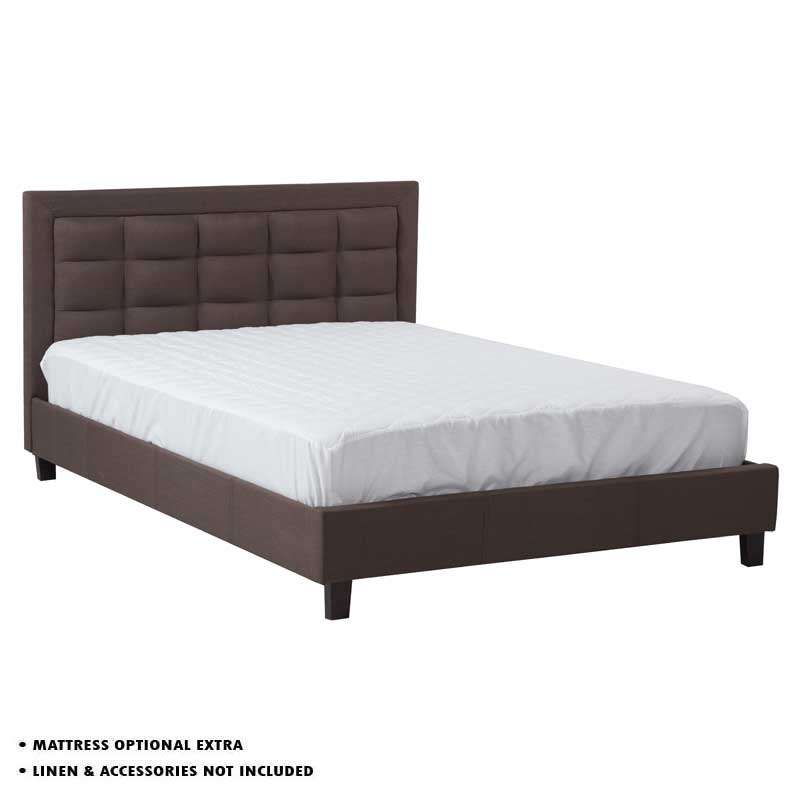 Stella Fabric Bed - Dark Brown (FREE SHIPPING)