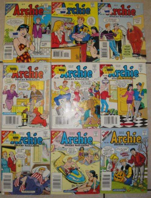 Archie Digest Magazines x9