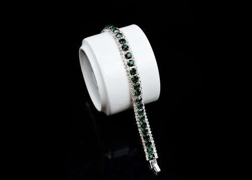 Single Row Crystal Bracelet