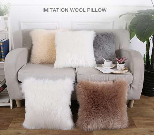 Three Fur Fluffy Cushions