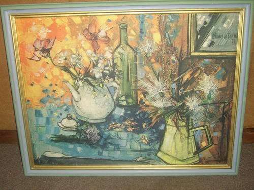 BOUVIER DE CACHARD 1964 Still Life Giclee Print on board