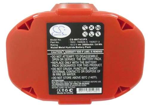 MAKITA POWER TOOL BATTERY CS-MKT433PX for 4334D, ML183 Flashlight, JR180DWBE, LS711DWBEK, etc.