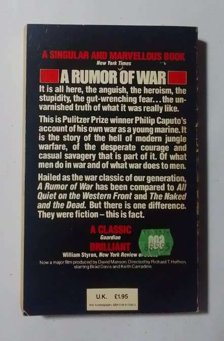 A rumor of war-By: Philip Caputo