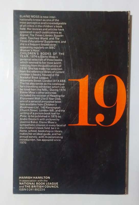 Children's books of the year 1974-By: Elaine Moss