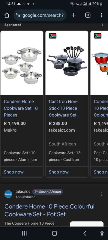 CONDERE 10 piece pots set with glass lids