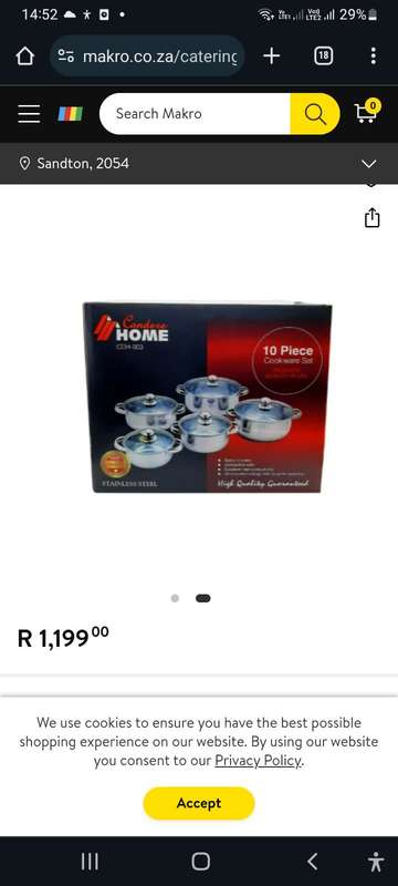 CONDERE 10 piece pots set with glass lids