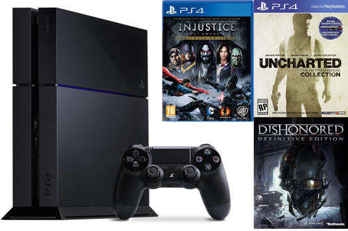 Playstation 4 Console 1TB + 3 Game Bundle