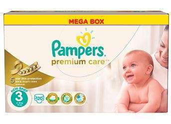 Pampers Premium Care Nappies Mega Pack | Size 3