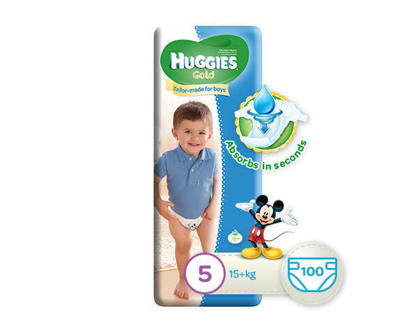 Huggies Gold for Boys | Size 5 Mega Box