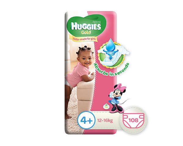 Huggies Gold Girl | Size 4+  Mega Box