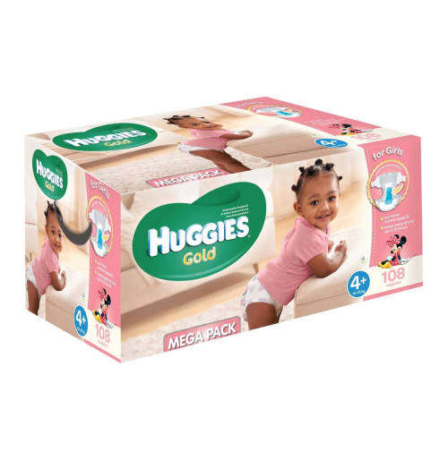 Huggies Gold Girl | Size 4+  Mega Box