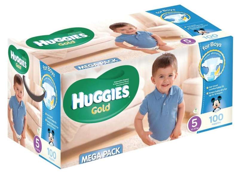 Huggies Gold for Boys | Size 5 Mega Box