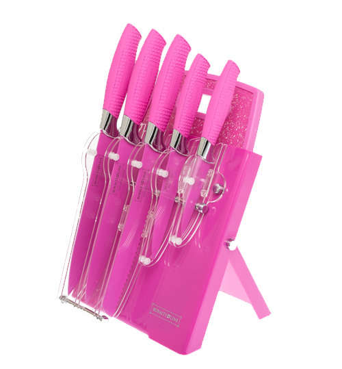 Royalty Line 7 Piece Knife Set with Foldable Stand