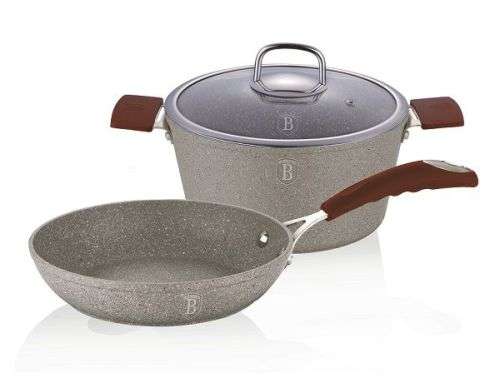 Berlinger Haus 3-Piece Beige & Brown Cookware Set