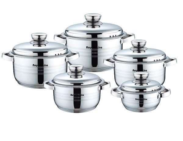 Royalty Line 10 Piece Stainless Steel Cookware Set