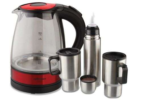 Mellerware Glass Kettle Travel Flask Set