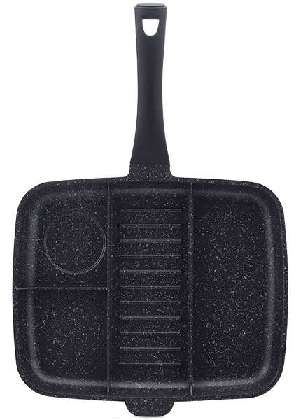 Royalty Line 32cm Marble Coating 4-in-1 Grill & Fry