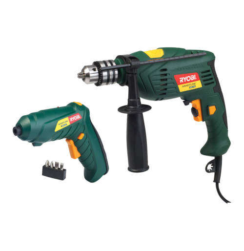 RYOBI Impact Drill And Cordless Screwdriver Kit