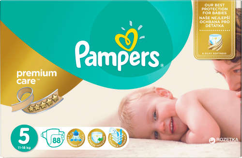 Pampers - Premium Care 88 Nappies - Size 5 Mega Pack