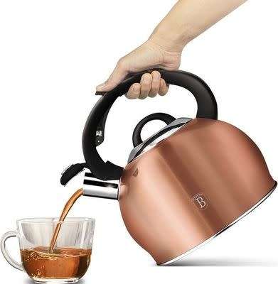 Berlinger Haus 3L Stainless Steel Whistling Kettle - Rose Gold Metallic