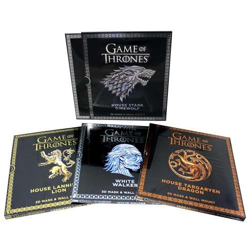 Game of Thrones Press-Out Mask Books - 4 x 3D Masks & Wall Mounts