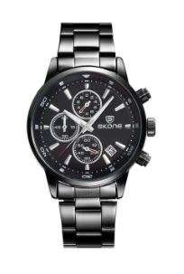 SKONE Clapham Chrono Men's Watch - Gunmetal Link Strap