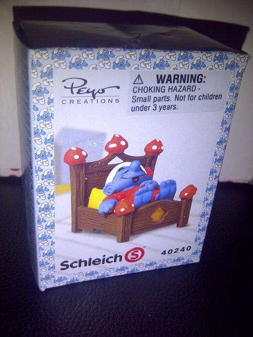 Smurf in Bed #40240. MINT, brand new in box, never opened.