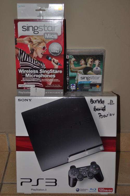 Sony PS3 Playstation 120GB incl. Singstar and Singstar Vol.3 DVD **Brand New Sealed**