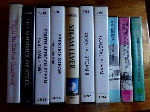10 x VHS - A collection of Vintage Steam Train Video's / Stoom Trein Video's-SA STEAM LOCOMOTIVES
