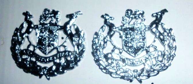 OLD SADF / SA ARMY / SA WEERMAG - WARRANT OFFICERS CLASS 1 LATTER CHROMED RANK BADGES