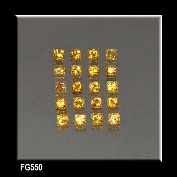 ~1.12 cts Square-Cut 2.50mm AAA Golden Yellow Sapphire  (setting lot)