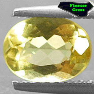 FLAWLESS NATURAL OVAL YELLOW BERYL 1.18 CT.