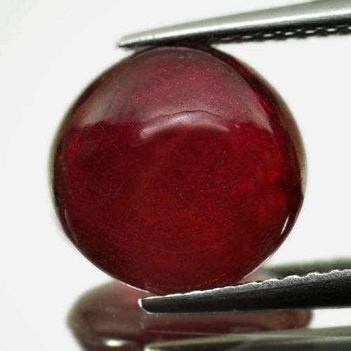 5.17 CT. ELEGANT NATURAL CABOCHON ROUND RED RUBY MADAGASCAR