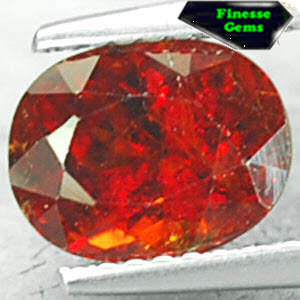 2.59 CT.NATURAL OVAL ORANGE RED NAMIBIA SPESSARTITE GARNET