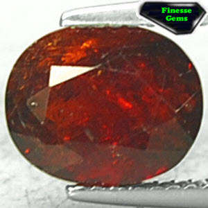 4.17  CTS. .NATURAL OVAL RICH ORANGE RED NAMIBIA SPESSARTITE GARNET