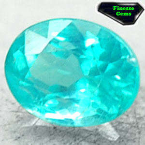 3.48  CTS. NATURAL OVAL MADAGASCAR NEON BLUE APATITE