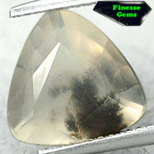 2.44 CT.NATURAL TRILLION DENDRITE MOSS FERN INSIDE YELLOWISH WHITE FIRE OPAL