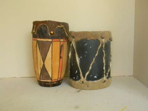 TWO AFRICAN DRUMS
