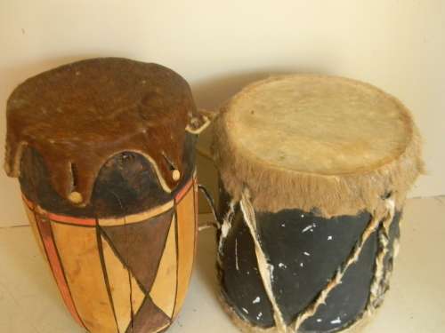 TWO AFRICAN DRUMS