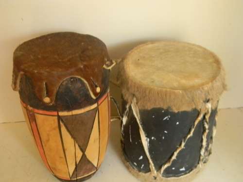 TWO AFRICAN DRUMS