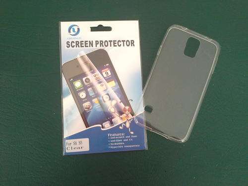 Samsung S5 Clear Cover + Free screenprotector