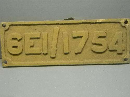 BRASS LOCO PLATE