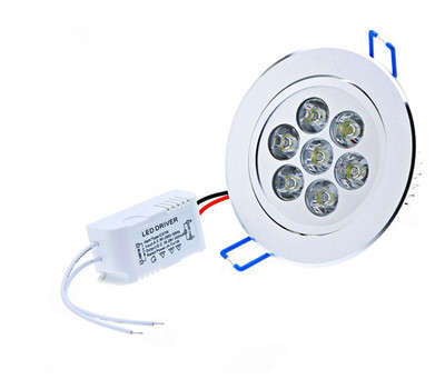 7W LED Recessed Ceiling/Down Light With Driver-Cool White