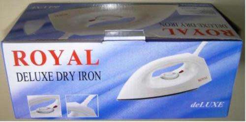 Specifications of (Import) ORIGINAL ROYAL Deluxe Dry Iron 2003A 1000W (White)