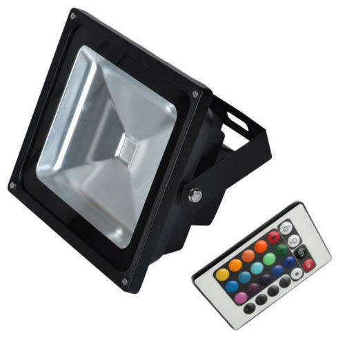 20W RGB LED Floodlight With Remote-Full Power