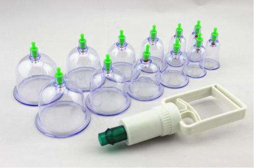 Pull Out Vacuum Cupping Apparatus 12 Cups Therapy Body Massage Pump
