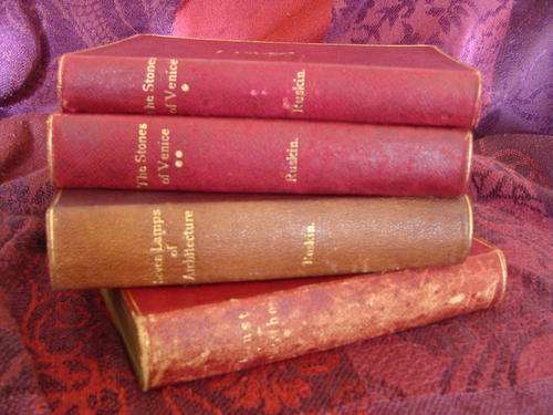 LOT OF 4 VINTAGE GILT-EDGED DECORATIVE BOOKS