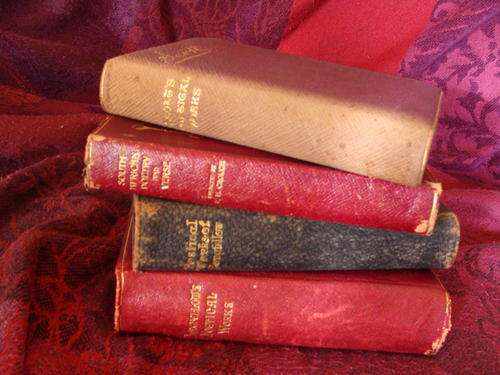 LOT OF 4 VINTAGE GILT-EDGED DECORATIVE BOOKS